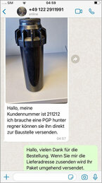 Nachrichten und Fotos senden -
mit Ihren Fragen und Bestellungen
Whats-App2