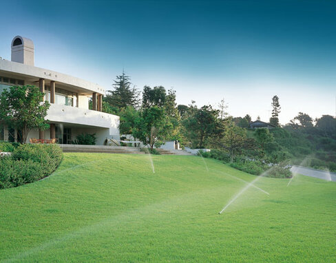 Photo courtesy of Hunter Industries Incorporated. Garten-Bewaesserungsanlage